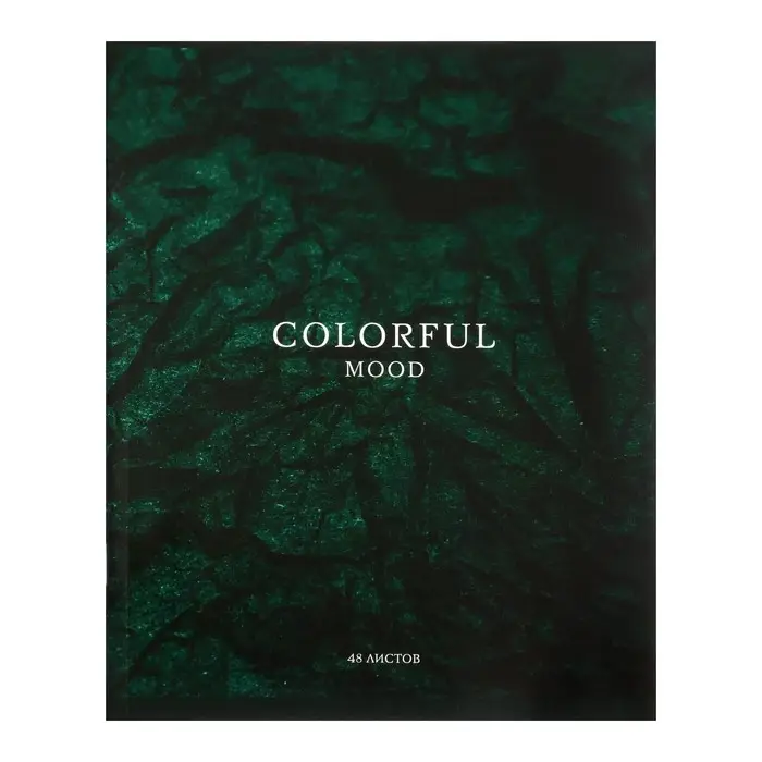 Тетрадь 48 листов в клетку, Calligrata &laquo;Изумруд&raquo;, обложка мелованный картон, серые листы, МИКС