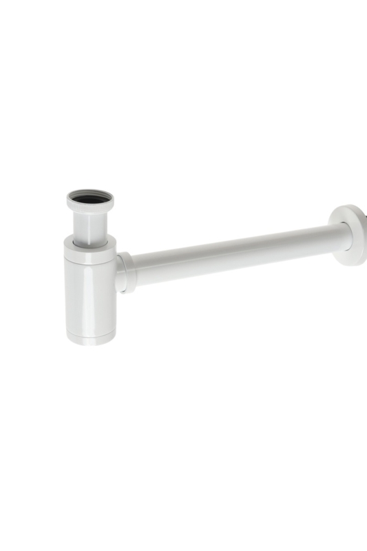 Сифон ZEIN engr, для раковины, бутылочный, цилиндрический, 1 1/4" х 32 мм, цинк, белый