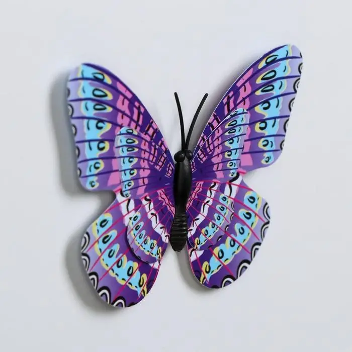 Магнит пластик "Бабочка с двойными крылышками" МИКС 5х7 см