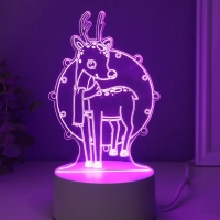 Светильник "Олень в гирлянде" LED RGB от сети RISALUX 9,5х10,4х16 см