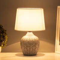 Настольная лампа "Каролина" 1х15Вт Е14 серый 20х20х29см