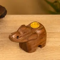 Подставка под благовония "Слоник" 6,5х10х4,5 см, дерево шишам