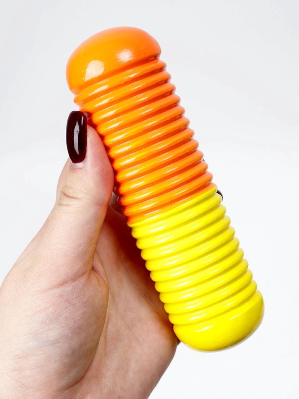 Музыкальный инструмент Гуиро Music Life трещотка, 14 х 4,5 см, желтый с красным