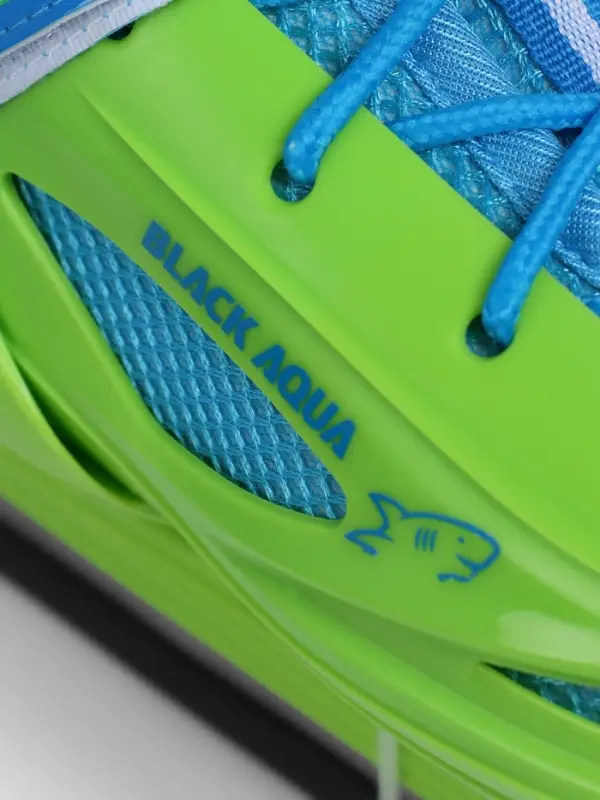 Коньки детские раздвижные BlackAqua, р. 34-37, для фитнеса, зелёные, синие