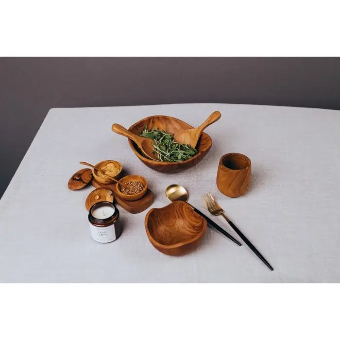 Стакан, 35 мл, 10&times;10&times;9 см, тиковое дерево