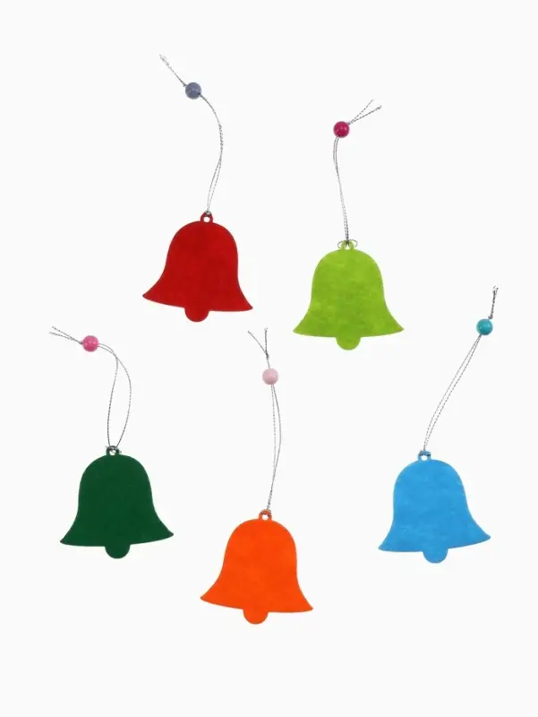 Набор ёлочных украшений "Колокольчики" 5 шт