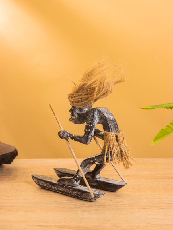 Сувенир &laquo;Абориген лыжник&raquo;, 13&times;13&times;6.5 см, дерево