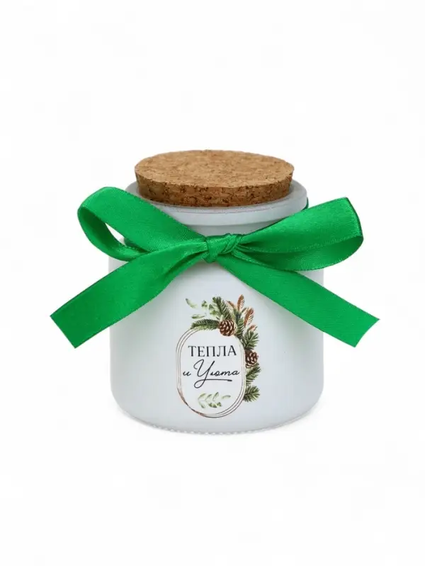 Ароматическая свеча в матовом стакане &laquo;С Новым годом&raquo;, аромат хвойный лес