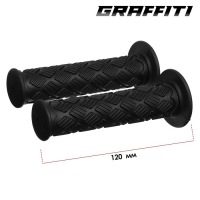 Грипсы 120 мм, Graffiti, посадочный диаметр 22,2 мм, цвет чёрный