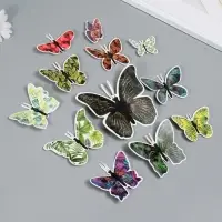 Набор магнитов на холодильник &laquo;Листья&raquo;, 12 шт., картон, h=4-10 см