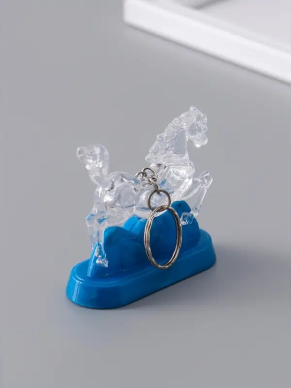 Фонарик брелок для ключей на кольце &laquo;Лошадь в горах&raquo;, мигает, 6.5&times;2.5&times;6.2 см, МИКС