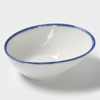 Салатник овальный "Blue Lagoon" Magistro 18см, 18,1х14,2, цвет белый, синий