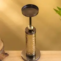 Подсвечник для свечи 8 см "Скиф" металл 30 см, цв. золото