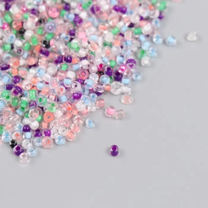 Бисер стекло 12/0 "Прозрачный цветной. Меланж" 30 гр