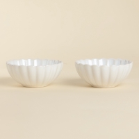 Набор салатников 2 шт SL Home "Нимфея" 580 мл, 13,3х5,5 см, цвет теплый белый