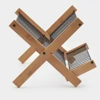 Сушилка для посуды "Meli" бамбук, металл, цвет черный