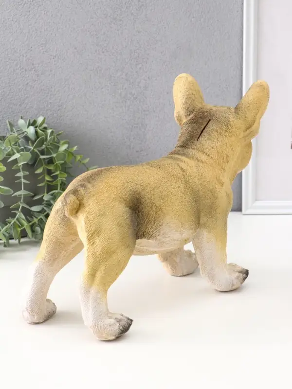 Копилка "Французский бульдог" 14х34х25 см, бежевый