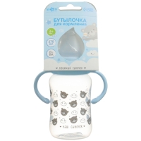 Бутылочка для кормления M&B &laquo;Наш сыночек&raquo;, широкое горло, средний поток, от 3 мес., 270 мл.