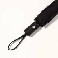 Зонт автоматический &laquo;Black&raquo;, 3 сложения, 8 спиц, R = 48 см, цвет чёрный