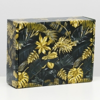 Подарочная коробка, двусторонняя, "Тропики" 27 х 21 х 9 см