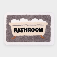 Коврик Доляна Bathroom, 40&times;60 см, микрофибра, серый