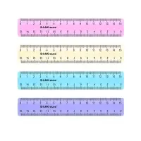 Линейка 15 см ErichKrause "Pastel" , непрозрачная, двухсторонняя шкала, микс