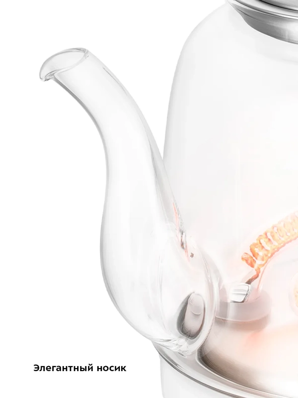 Чайник электрический стеклянный КТ-6722 - 1.2 л. - 1300 Вт