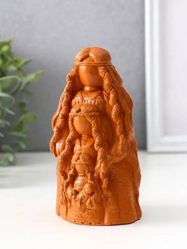 Фигура оберег &laquo;Родовница&raquo;, 13&times;7&times;6 см, красная глина