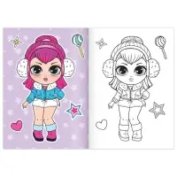 Раскраска &laquo;WOW Girls. Модные девчонки&raquo;, формат А5, 12 стр.