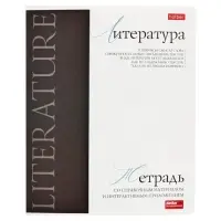 Тетрадь 48 листов в линию &laquo;Буквица&raquo; ЛИТЕРАТУРА, обложка мелованный картон, матовая ламинация, тиснение фольгой, с интерактивным справочником...