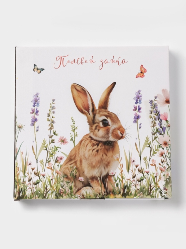 Тарелка обеденная Доляна "Зайка" цвет белый  25,5х2,5 см