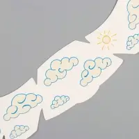 Переводная тату на тело цветная &laquo;Веснушки. Облака&raquo;, 16&times;5 см