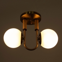 Люстра "Донна" 2х40Вт Е27 черный/латунь 37х15х25см