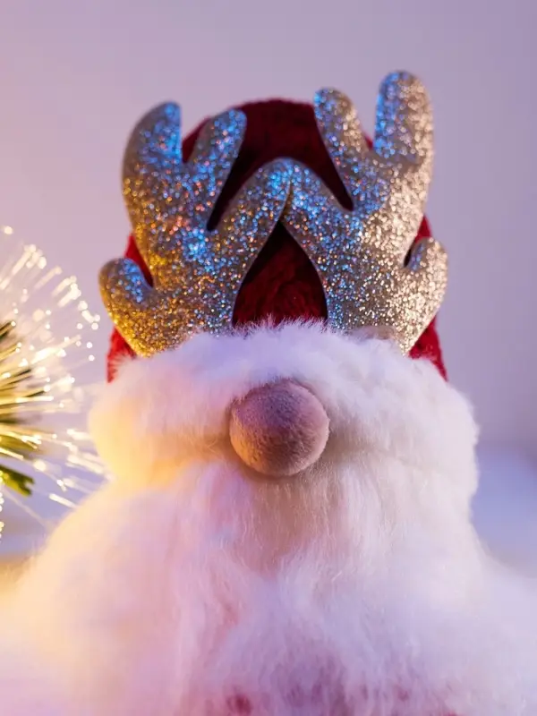 Фигура текстиль &laquo;Гном красная шапочка&raquo; 33 см, 1 LED, от батареек AG13&times;3, свечение тёплое белое