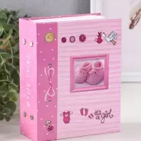 Фотоальбом 100 фото Пинеточки" 10X15см, ПП карм., розовый