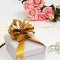 Бант-шар №3, золотой