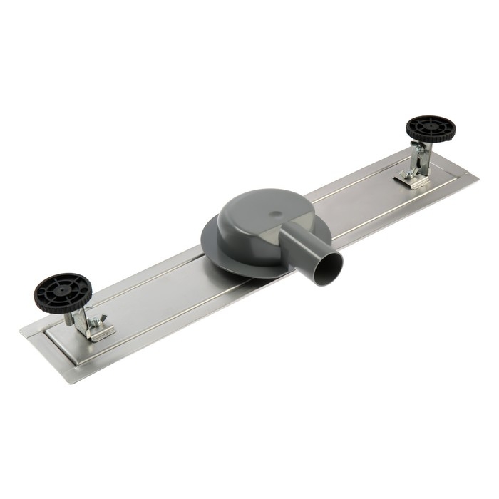 Трап ZEIN engr, c флaнцeм свободного вращ 360&deg;, 7*50 см, d=40/50 мм, нерж сталь, сатин