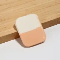 Спонж для макияжа, 5.5&times;4.5 см, белый, бежевый