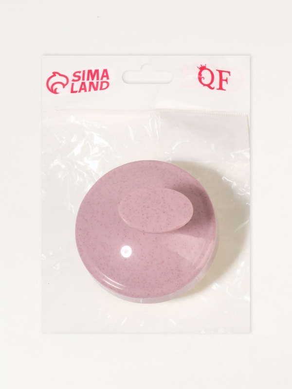 Щетка д/мытья и массажа головы силикон/пластик 7,5*7,5*6,5 см розов пакет QF