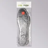 Стельки для обуви, утеплённые, двухслойные, фольгированные, окантовка, р-р RU 39 (р-р Пр-ля 41), 25.5 см, пара, серые