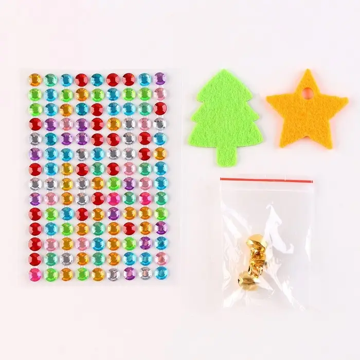 Венок из фетра своими руками на новый год, с колокольчиками, набор для творчества