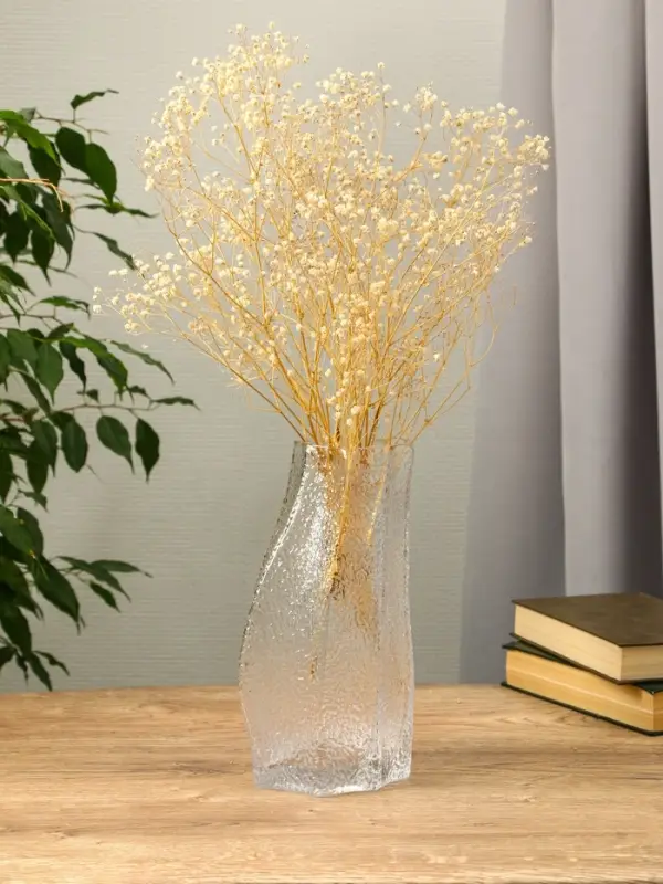 Ваза стекло настольная "Дженис" 25х12х8 см, прозрачный