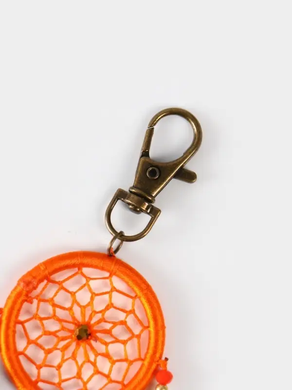 Брелок ловец снов, 17 см, оранжевый