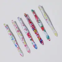 Пинцет прямой, узкий, 8.5 см, МИКС