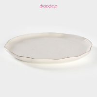 Тарелка фарфоровая обеденная Доляна &laquo;Млечный путь&raquo;, d=25 см, цвет белый в крапинку