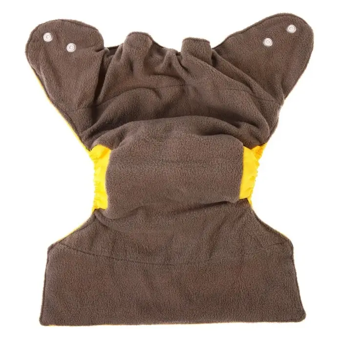 Многоразовый подгузник, угольно-бамбуковая ткань, 3-15 кг, цвет желтый, Крошка Я