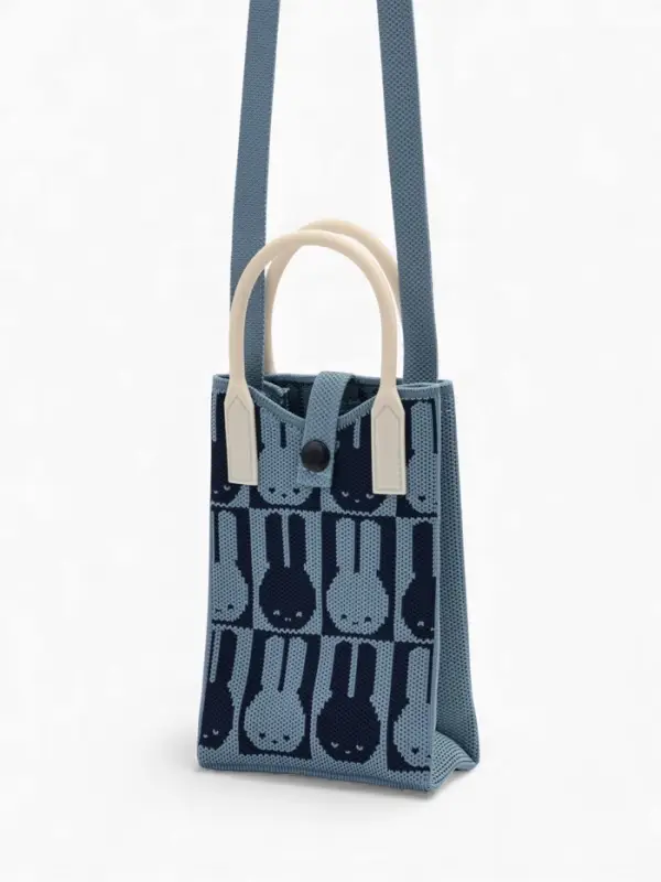 Сумка подр Зайцы, 12*4*17, отд на кнопке, дл ремень, синий