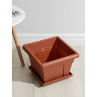 Горшок с поддоном &laquo;Квадро&raquo;, 12,2 л, цвет терракотовый