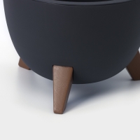 Кашпо на ножках &laquo;Флориан&raquo;, 4,2 л, d=25 см, h=18,5 см, цвет графитовый