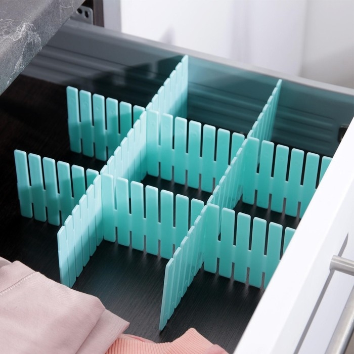 Органайзер - разделитель для ящиков, 37&times;7 см, 4 шт, цвет МИКС